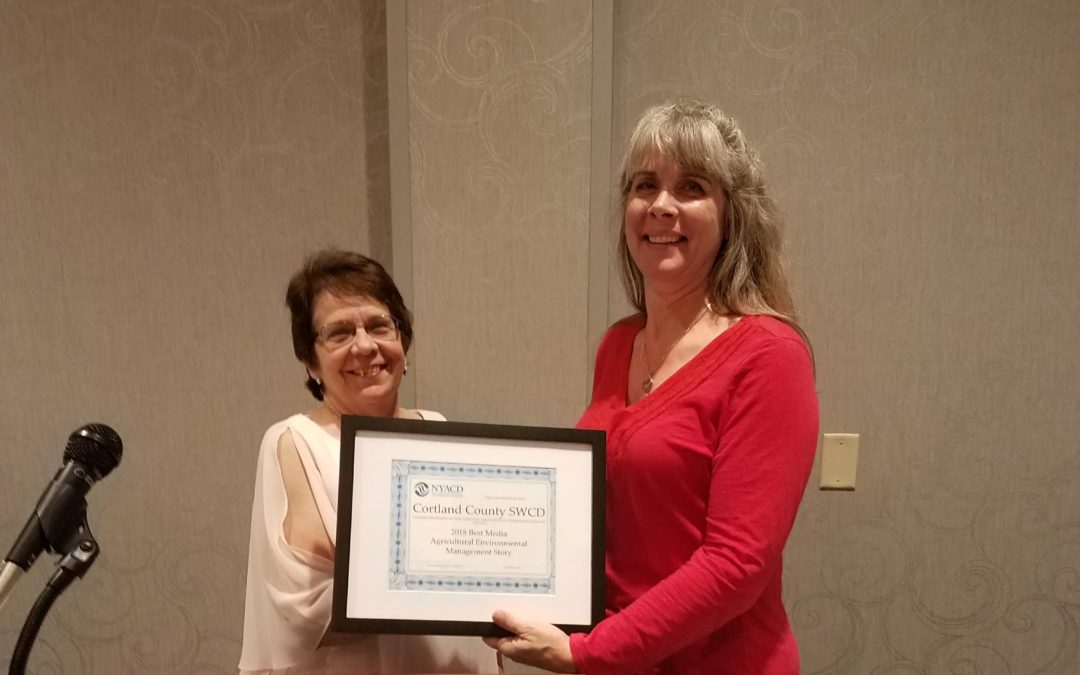 Cortland SWCD presented with NYACD Best AEM Media Award